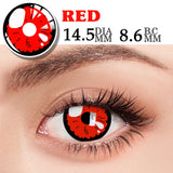 Popxstar 1 Pair Halloween Red Colored Lenses for Cosplay Anime Hu Tao Lens Vampire Multicontacts Lenses