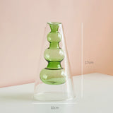 Popxstar Nordic Modern Double Wall Vase Creative Hydroponic Transparent Glass Vase Living Room Desktop Decor Art Ornament Home Decor
