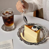 Popxstar Stainless Steel Plate Cake Tray Afternoon Tea Dessert Dish Jewelry Storage Tray Dessert Table Snack Dish Display Home Supplies