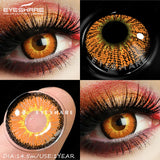 1 Pair Colored Contact Lenses for Cosplay Red Anime Eyes Lenses Halloween Blue Eyes Contact Yearly Green Beauty Lenses