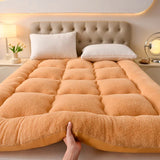 Popxstar Thicken Fluffy Mattress Toppers Queen Four Seasons Soft Mattress Pad King Size Living Room Mat Car Sleeping Mats Field Camp Mat