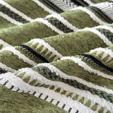 18x18Inch Boho Throw Pillow Covers Chenille Textured Striped 45x45cm Cushion Cover Sofa Pillow Cover for Living Room Home Decor