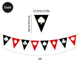 Popxstar  Casino Party Decoration Dice Balloon Lucky 7 Foil Balloon Latex Poker Balloons Casino Poker Party Las Vegas Wedding Decorations