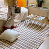 Popxstar  Japanese Style Carpets for Living Room Minimalist Bedroom Decor Plaid Carpet Checkerboard Lounge Rug Large Area Plush Floor Mat