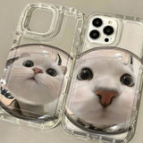 Popxstar Sunglasses Cat Dog Phone Case for iPhone 11 Case iPhone 16 15 14 13 12 Pro Max XR XS X 8 7 Plus SE Transparent Shockproof Cover