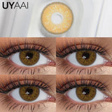 Atmosphere Essential Natural Color Contact Lenses - Bionic Pupil Design, Premium Texture, Versatile Brown/Blue/Gray