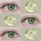 Popxstar  1 Pair Color Contact Lenses Beauty Eyes Pupils Fashion Makeup Beauty Cosmetics Soft Green Natural Brown Lens Yearly Use