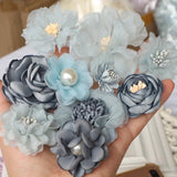 Popxstar 10Pcs/Set Mix Fabric Flowers Simulation Flower Head Decoration Flowers For DIY Accessories
