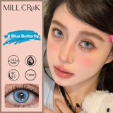 2pcs New Fashion Pink Colored Contacts Lenses for Eyes Cosmetic Blue Contact Lenses with Diopters 0~-8.00 Degree Lens
