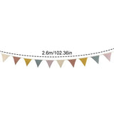 Popxstar Hang Flag Banner Nursery Bunting Banner Flags Washable Cotton Fabric Triangle Pennant Garlands For Home Garden Street Decor