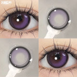 Popxstar  1 Pair Nature Color Contact Lenses Blue Lens for Eyes Contact Lens Purple Shipping Flash Soft Round Beautiful Pupils New