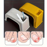 Popxstar  Manicure Pedicure Stool with Grooves Storage Shower Foot Holder Stand Anti-skid Universal Plastic Shaving Toenail Leg Rest Stand