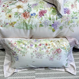 Popxstar  1000TC Lyocell Cotton Flowers Plant Prints Luxury Bedding Set Soft Silky Duvet Cover Set Flat/Fitted Bed Sheet Pillowcases 4Pcs