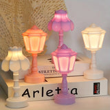 Popxstar Geometric Flower Bud Button Battery LED Table Lamps Desk Night For Bedroom Dining Touch Night Light Simple Modern Decoration