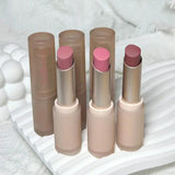 Popxstar Velvet Matte Lipstick Moisturizing Waterproof Lasting Nude Apricot Lip Tint Non-stick Cup Lip Gloss Lipstick Cosmetics Make Up