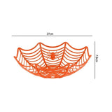 Popxstar  Halloween Spider Web Dessert Basket Halloween Party Decor Candy Bowl Haunted House Trick or Treat Party Supplies Snack Tray