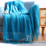 Popxstar  Summer Blanket for Bed Sofa Knitted Blanket With Tassel Nap Blankets Air Conditioning Blanket Soft Throw Blanket Bed Sheet Cover