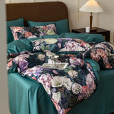 Popxstar  1000TC Egyptian Cotton Flowers Plant Prints Bedding Set Single Double Queen King Size Duvet cover Set Bed Sheet Pillowcases 4Pcs