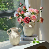 Popxstar  Ceramics Nordic Vase Flower Vase Bedroom Kitchen Tabletop Vase Modern Decorative Vase Ceramic Vase Home Ramadan Decoration Vase