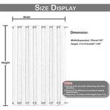 Popxstar Extra Large Blackout Windproof Outdoor Curtains Eyelets Top and Bottom Grommets Patio Waterproof Garden Thermal Curtains Drapes