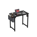 Popxstar Computer Desk Writing Study Office Gaming Table Modern Simple Style Compact with Side Bag Headphone Hook Easy Assembly