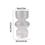 Popxstar Glass Flower Vase Creative Vase Decorative Hydroponic Flower Container Nordic Style Flower Vases Desktop Flower Bottle Decor