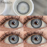 Popxstar  Natural Brown Contact Lense for Eyes Colorcon Blue Lenses Beautiful Gray Pupils Cosmetics Yearly Soft Eyes Contact Lens