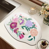 Popxstar American retro light luxury kitchen countertop drain pad, diatom mud suction pad, quick-drying washing table, sink, bar mat