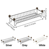 Carbon Steel Bathroom Storage Rack Waterproof Non-Slip Faucet Storage Shelf Anti-rust Large Capacity Washstand Drain Rack