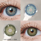 Popxstar   1pair Colored Contact Lenses for Eyes Korean Natural Look Blue Contact Lens Green Lens Cosmetic Pupil for Eyes