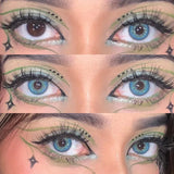 Popxstar 1 Pair Colored Contact Lenses for Eyes Blue Lenses Green Eye Lenses Natural Lenses Gray Eye Contact Fashion Lenses
