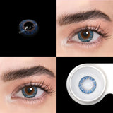 Popxstar 1 Pair Colored Contact Lenses for Eyes Blue Lenses Green Eye Lenses Natural Lenses Gray Eye Contact Fashion Lenses
