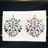 Popxstar 3D Gem Chest Paste Glitter Diamond Tattoo Sticker Woman Nipple Shining Jewelry DIY Ornament For Wedding Bride Breast Decoration