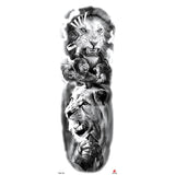 Popxstar New Year's Day Valentine's Day Waterproof Temporary Tattoo Sticker for Men Women Totem Geometric Full Arm Large Size Sleeve Tatoo Fake Tatto Flash Tattoos