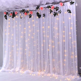 Popxstar 2X2M Silk Tulle Wedding Backdrops Panel Curtain Banquet Party Stage Decoration Romantic Drapery Birthday Background Wall Decor