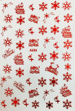 Popxstar Merry Christmas Nail Art Decals Decoration Self Adhesive Nail Art Stickers Manicure Design White Snow Sticker for Nail Design