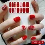 Popxstar 14Tips/Sheet Christmas/Halloween Nail Art Stickers Festival Pumpkin Wraps Waterproof Full DIY Manicure Accessories YMX Series