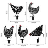 Popxstar 35cm Large Hen Decor Easter Chicken Metal Hen for Easter Gardening Ornaments Iron Yard Art Outdoor Garden Backyard Lawn Decor