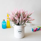Popxstar 1 Bundle Artificial Flowers Romantic Provence Lavender Plastic Wedding Decorative Vase for Home Decor Grain Christmas Fake Plant