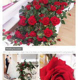 Popxstar New Year Wedding Decoration Artificial Flowers for Decor High Quality Royal Rose Fake Flower Vine Xmas Party Hotel Home Decor