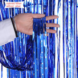Popxstar New Arrival 2-3M Wedding Party Backdrop Decoration Frosted STAR Curtains Fringe Tinsel Foil Matte Curtain Birthday Party Drapes