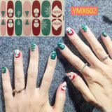 Popxstar 14Tips/Sheet Christmas/Halloween Nail Art Stickers Festival Pumpkin Wraps Waterproof Full DIY Manicure Accessories YMX Series