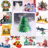 Popxstar 3D Pop UP Santa Cards Marry Christmas Greeting Cards Party Invitations Gifts New Year Greeting Card Anniversary Gifts Postcard