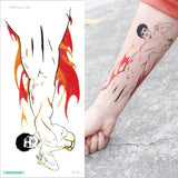 popxstar Waterproof Temporary Tattoo Sticker Rose Flowers Leave Flash Tattoos Body Art Arm Fake Sleeve Tatoo Black Women Girls Wrist