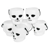 Popxstar 6pcs Mini Halloween Candy Bucket Pot Witch Skeleton Cauldron Holder Jar Trick Or Treat Halloween Party Decoration Props Kids Toy