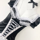 Popxstar Plus Size Cosplay S-6XL Sexy Costumes for Halloween Women's Exotic Maids Dress French Maid Costume Cosplay Maid Outfit Roleplay
