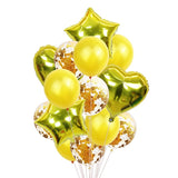 Popxstar 14Pcs Multi Confetti Balloon Happy Birthday Party Balloons Rose Gold Helium Ballons Boy Girl Baby Shower Party Supplies