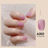 Popxstar Valentine's Day 7.3ml Summer Pudding Gel Nail Polish Transparent Jelly Polish Top Coat Soak Off UV Gel Art Nail Varnish Semi Permanent