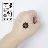 Popxstar Feather Bird 8 Element Pattern Dandelion Temporary Tattoo Sticker Fake Tattoos for Women Men Body Makeup Waterproof Stickers