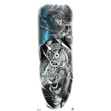 Popxstar New Year's Day Valentine's Day Waterproof Temporary Tattoo Sticker for Men Women Totem Geometric Full Arm Large Size Sleeve Tatoo Fake Tatto Flash Tattoos